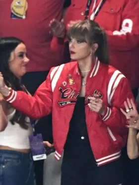 SB LVIII Taylor Swift Chiefs 60 Bomber Jacket For Women