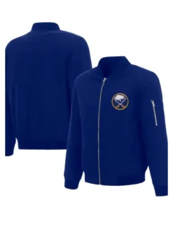 Sabres Vintage Blue Bomber Zipper Jacket
