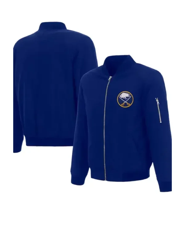 Sabres Vintage Blue Bomber Zipper Jacket