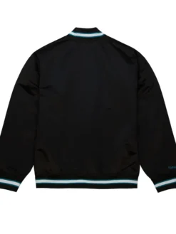 San Jose Sharks Black And Blue Satin Varsity Jacket Back