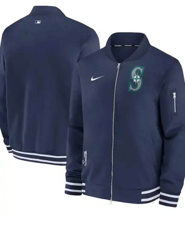 Seattle Mariners Navy Blue Bomber Jacket