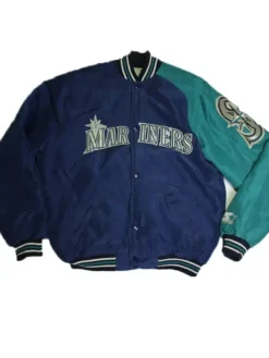Seattle Mariners Navy Blue Vintage Varsity Jacket