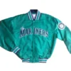 Seattle Mariners Sea Green Vintage Starter Satin Varsity Jacket