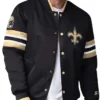 Shelton New Orleans Saints Black Satin Jacket