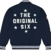 Sierra Toronto Maple Leafs OVO Navy Wool Varsity Jacket Back