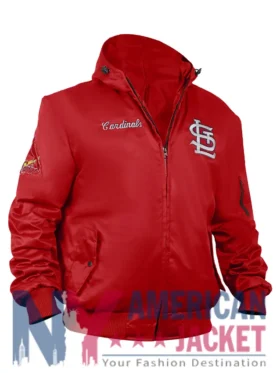 St Louis Cardinals Red Zip Ma-1 Bomber Hooded Jacket