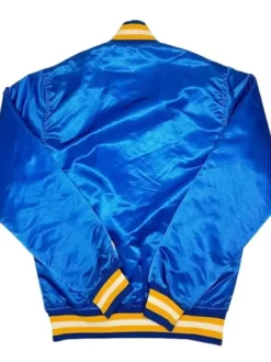 St. Louis Blues Blue Satin 1990s Varsity Jacket Back