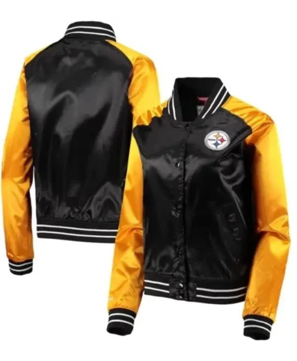 Sven Mills Pittsburgh Steelers Black and Gold Varsity Jacket
