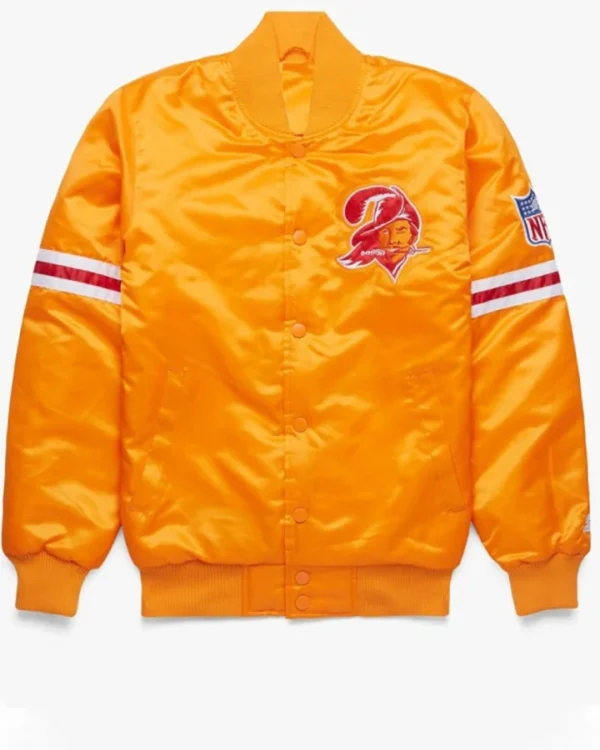 Tampa Bay Buccaneers Satin Orange Varsity Jacket
