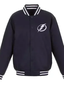 Tampa Bay Lightning Front Hit Poly Twill Black Jacket
