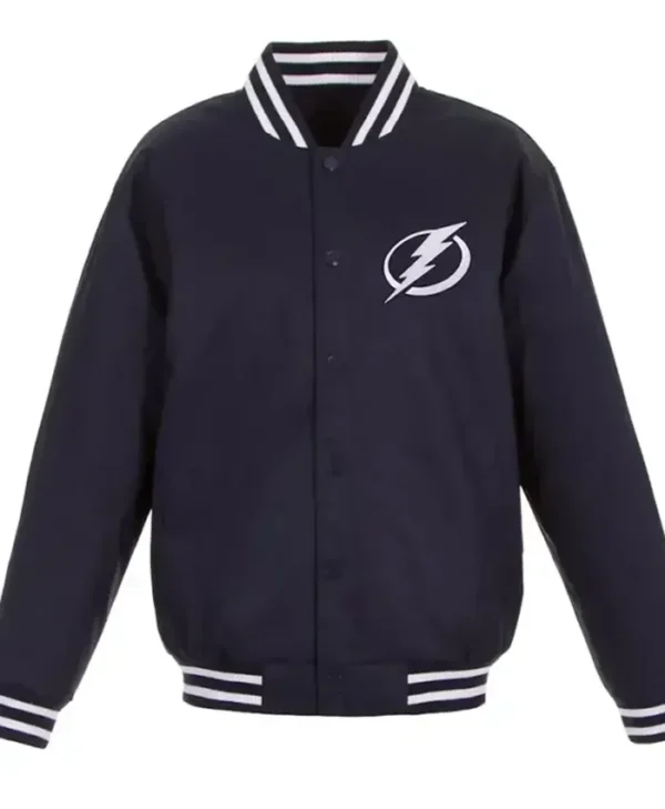 Tampa Bay Lightning Front Hit Poly Twill Black Jacket