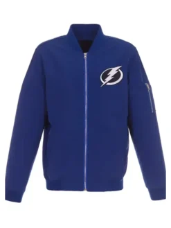 Tampa Bay Lightning Lightweight Blue Vintage Bomber Jacket