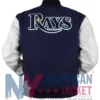 Tampa Bay Rays Letterman Navy Blue Varsity Jacket