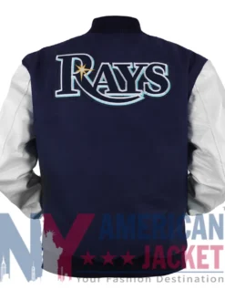 Tampa Bay Rays Letterman Navy Blue Varsity Jacket