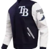 Tampa Bay Rays Letterman Navy Blue Varsity Jacket