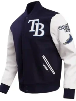 Tampa Bay Rays Letterman Navy Blue Varsity Jacket