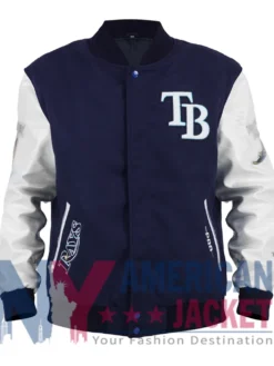 Tampa Bay Rays Navy Blue Letterman Varsity Jacket