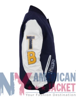 Tampa Bay Rays Varsity Navy Blue Letterman Jacket