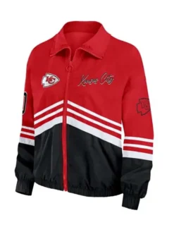 Taylor Swift Kansas City Chiefs Red and Black Windbreaker Jacket