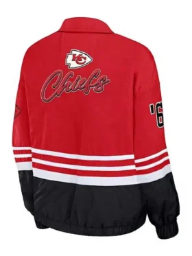 Taylor Swift Kansas City Chiefs Red and Black Windbreaker Jacket Back