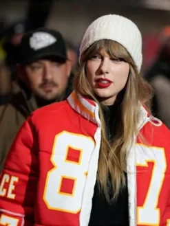 Taylor Swift Kelce 87 Red Puffer Jacket for Sale