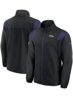 Team Baltimore Ravens Howie Black Zip Track Jacket