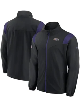 Team Baltimore Ravens Howie Black Zip Track Jacket