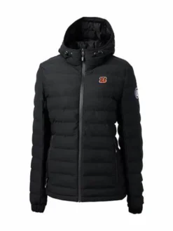 Team Bengals Zip Black Puffer Jacket