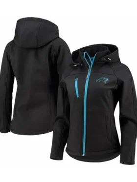 Team Carolina Panthers Fire Break Black Hooded Jacket