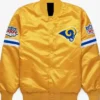 Team Los Angeles Rams Super Bowl XXXIV Yellow Satin Varsity Jacket