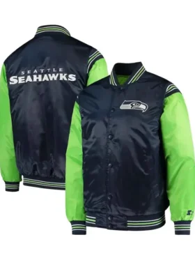Team Seattle Seahawks Starter Satin Varsity Jacket
