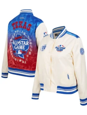 Texas Rangers All Star Game Satin Varsity Jacket
