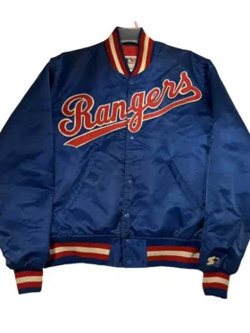 Texas Rangers Starter Vintage Blue Varsity Jacket