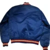 Texas Rangers Starter Vintage Blue Varsity Jacket Back