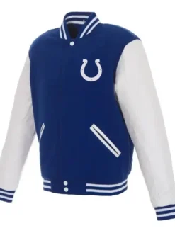 Tillman Indianapolis Colts Blue and White Varsity Jacket