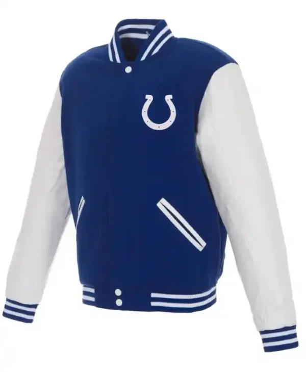Tillman Indianapolis Colts Blue and White Varsity Jacket