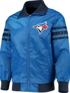 Toronto Blue Jays Starter Satin Blue Bomber Jacket