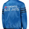 Toronto Blue Jays Starter Satin Blue Bomber Jacket Back