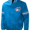 Toronto Blue Jays Starter Slider Blue Satin Varsity Jacket