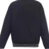 Toronto Maple Leafs Front Hit Poly Twill Varsity Jacket Back