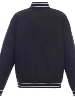 Toronto Maple Leafs Front Hit Poly Twill Varsity Jacket Back