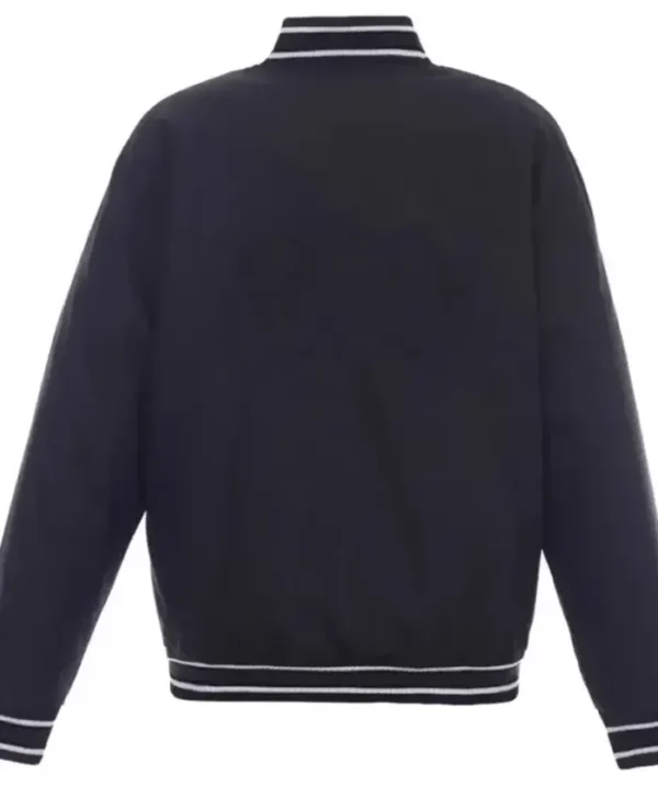 Toronto Maple Leafs Front Hit Poly Twill Varsity Jacket Back