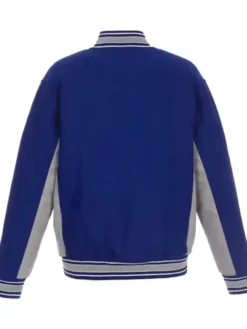 Toronto Maple Leafs Letterman Royal Blue Varsity Jacket Back