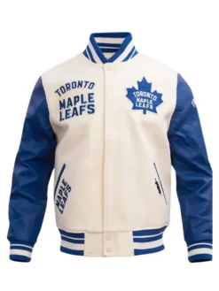 Toronto Maple Leafs Retro Classic Rib Letterman Varsity Jacket