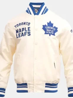 Toronto Maple Leafs Retro Classic Rib Off White Jacket