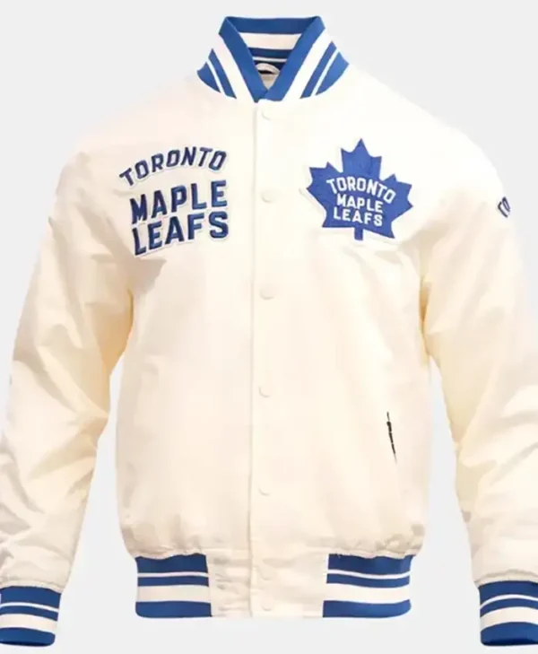 Toronto Maple Leafs Retro Classic Rib Off White Jacket