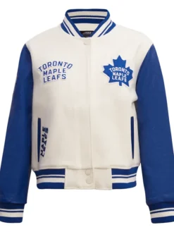 Toronto Maple Leafs Retro Classic Wool and Leather Varsity Jacket