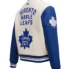 Toronto Maple Leafs Retro Classic Wool and Leather Varsity Jacket Back