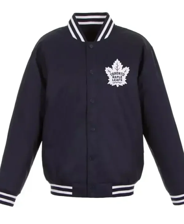Toronto Maple Leafs Two Hit Poly Twill Navy Jacket