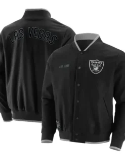 Trantow Las Vegas Raiders Black Varsity Jacket